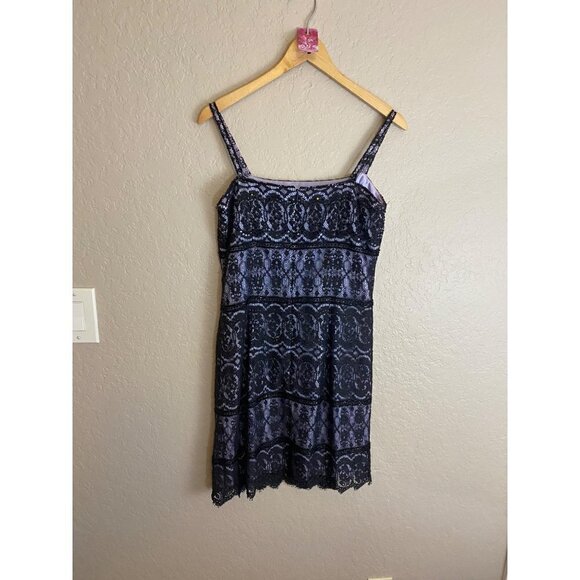 Cache Women's Black Beaded Embellished Cocktail Mini Dress - 8 - Picture 3 of 12